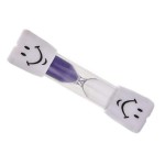 3 Minutes Smiling Face The Hourglass for Kids Toothbrush Timer Sand Clock, purple sand